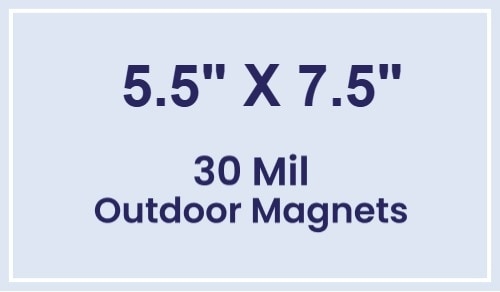 Magnet - 5.5x7.5 Square Corners - 30 Mil - Outdoor Safe