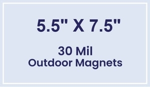 Magnet - 5.5x7.5 Square Corners - 30 Mil - Outdoor Safe