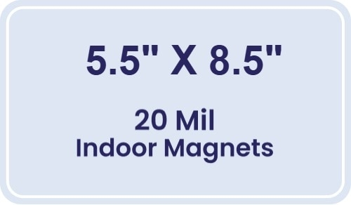 5.5x8.5 Round Corners Indoor Magnets - 20 Mil