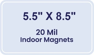 5.5x8.5 Round Corners Indoor Magnets - 20 Mil