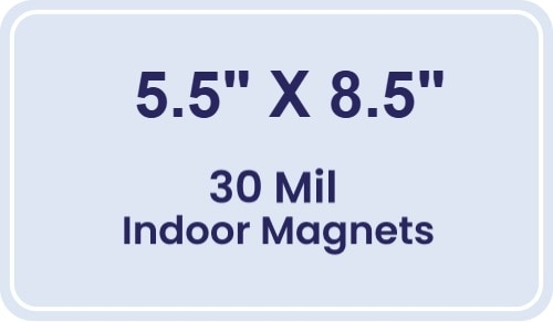 5.5x8.5 Round Corners Indoor Magnets - 30 Mil