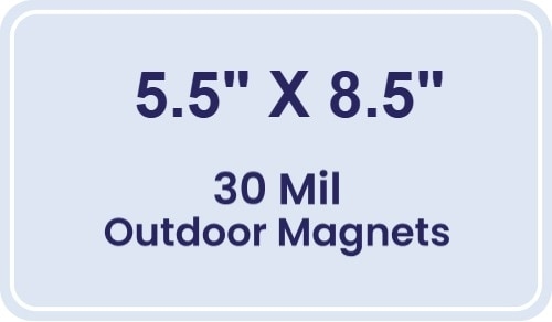 5.5x8.5 Round Corners Outdoor Magnets - 30 Mil