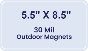5.5x8.5 Round Corners Outdoor Magnets - 30 Mil