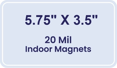 Magnet - 5.75x3.5 Round Corners - 20 Mil