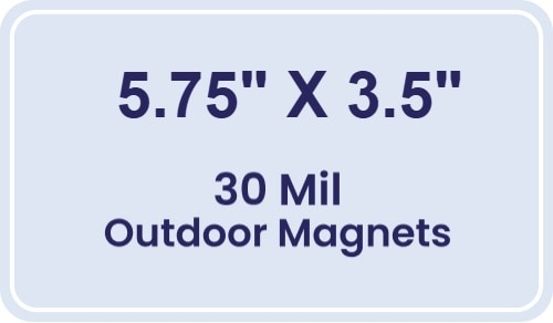 Magnet - 5.75x3.5 Round Corners - 30 Mil - Outdoor Safe