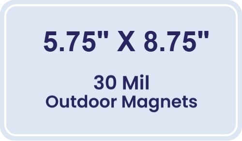 Magnet - 5.75x8.75 Round Corners - 30 Mil - Outdoor Safe