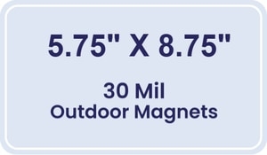 Magnet - 5.75x8.75 Round Corners - 30 Mil - Outdoor Safe