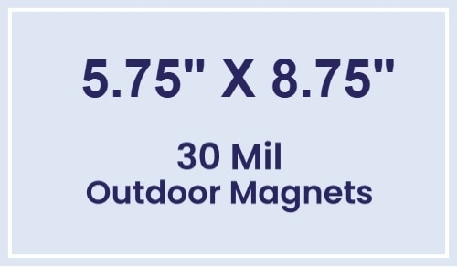 Magnet - 5.75x8.75 Square Corners - 30 Mil - Outdoor Safe
