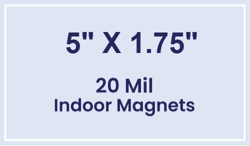 Magnet - 5x1.75 Square Corners - 20 Mil