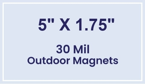 Magnet - 5x1.75 Square Corners - 30 Mil - Outdoor Safe