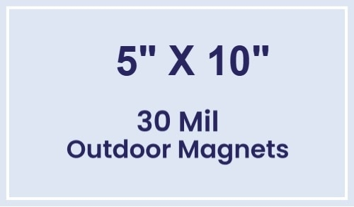 Magnet - 5x10 Square Corners - 30 Mil - Outdoor Safe