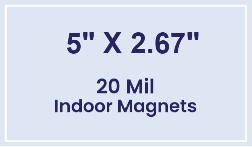 Magnets - 5x2.6663 Square Corners - 20 Mil - 4 Color Process