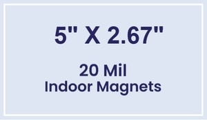 Magnets - 5x2.6663 Square Corners - 20 Mil - 4 Color Process
