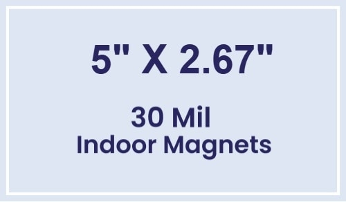 Magnet - 5x2.6663 Square Corners - 30 Mil