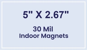 Magnet - 5x2.6663 Square Corners - 30 Mil