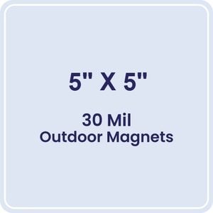 5x5 Round Corners Outdoor Magnets - 30 Mil