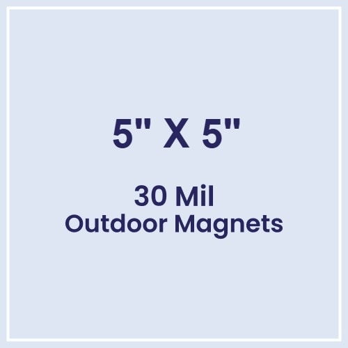 5x5 Square Corners Outdoor Magnets - 30 Mil