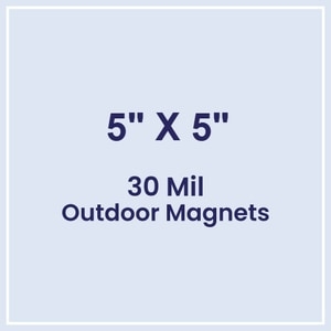 5x5 Square Corners Outdoor Magnets - 30 Mil
