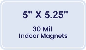 Magnet - 5x5.25 Round Corners - 30 Mil