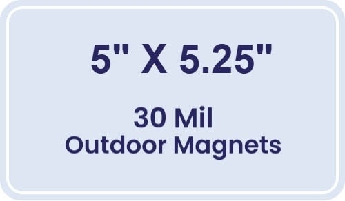 Magnet - 5x5.25 Round Corners - 30 Mil - Outdoor Safe
