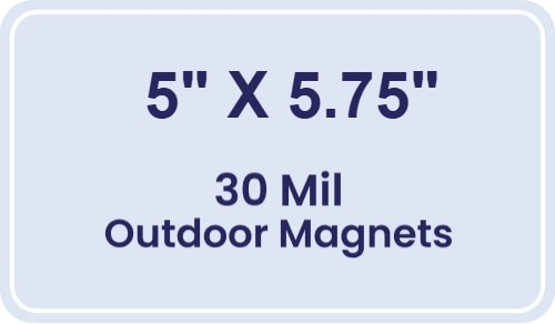 Magnet - 5x5.75 Round Corners - 30 Mil - Outdoor Safe