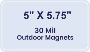Magnet - 5x5.75 Round Corners - 30 Mil - Outdoor Safe