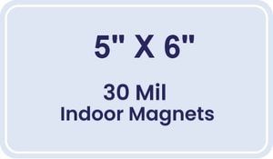 5x6 Round Corners Indoor Magnets - 30 Mil