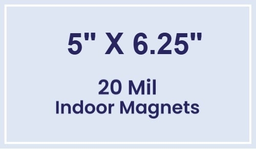 Magnet - 5x6.25 Square Corners - 20 mil