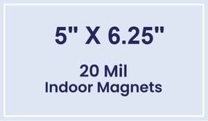 Magnet - 5x6.25 Square Corners - 20 mil