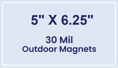 Magnet - 5x6.25 Square Corners - 30 Mil - Outdoor Safe