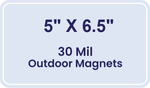 Magnet - 5x6.5 Round Corners - 30 Mil - Outdoor Safe