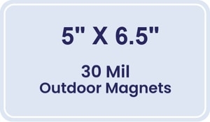 Magnet - 5x6.5 Round Corners - 30 Mil - Outdoor Safe