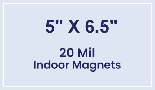 Magnet - 5x6.5 Square Corners - 20 Mil