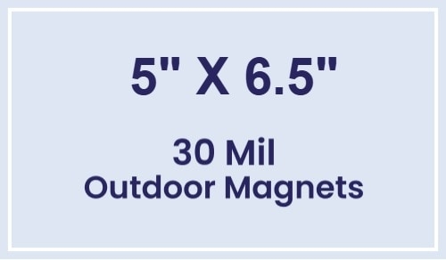 Magnet - 5x6.5 Square Corners - 30 Mil - Outdoor Safe