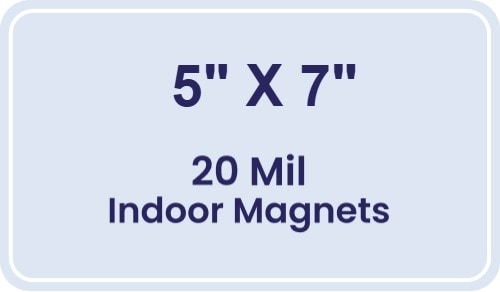 5x7 Round Corners Indoor Magnets - 20 Mil