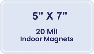 5x7 Round Corners Indoor Magnets - 20 Mil
