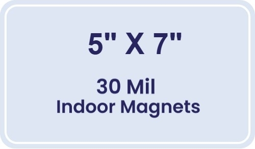 5x7 Round Corners Indoor Magnets - 30 Mil