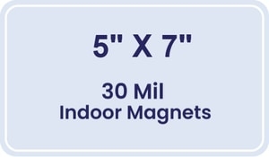 5x7 Round Corners Indoor Magnets - 30 Mil
