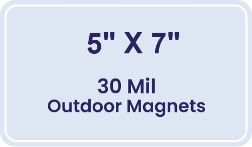 5x7 Round Corners Outdoor Magnets - 30 Mil