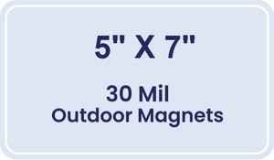 5x7 Round Corners Outdoor Magnets - 30 Mil