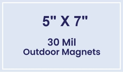 5x7 Square Corners Outdoor Magnets - 30 Mil