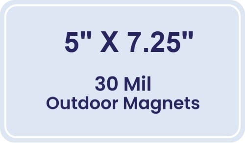 Magnet - 5x7.25 Round Corners - 30 Mil - Outdoor Safe