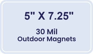 Magnet - 5x7.25 Round Corners - 30 Mil - Outdoor Safe