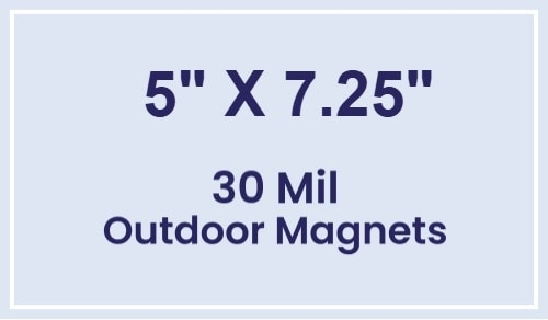 Magnet - 5x7.25 Square Corners - 30 Mil - Outdoor Safe