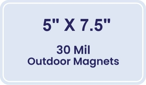 Magnet - 5x7.5 Round Corners - 30 Mil - Outdoor Safe