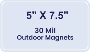 Magnet - 5x7.5 Round Corners - 30 Mil - Outdoor Safe