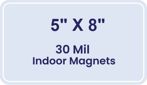 5x8 Round Corners Indoor Magnets - 30 Mil