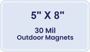 5x8 Round Corners Outdoor Magnets - 30 Mil