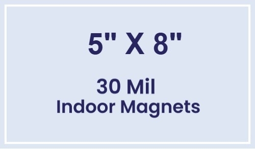 5x8 Square Corners Indoor Magnets - 30 Mil