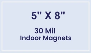 5x8 Square Corners Indoor Magnets - 30 Mil